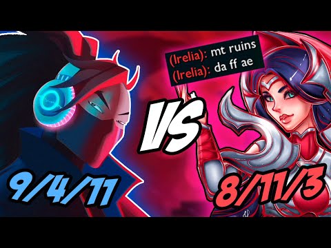 GANHAMOS COM 1 A MENOS E EU N AGUENTO MAIS JOGAR CONTRA IRELIA - Yasuo vs Irelia - League of Legends