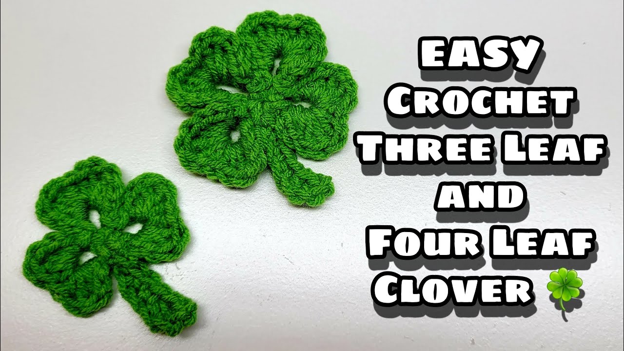 Easy Crochet Shamrock pattern / EASY crochet clover tutorial