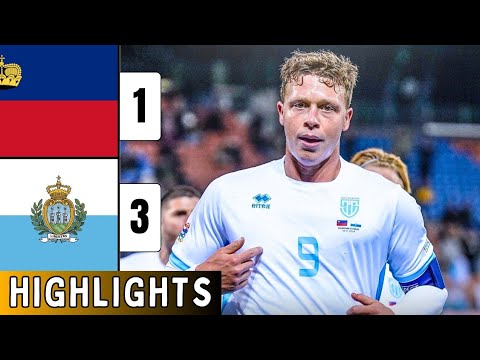 Resumen del Liechtenstein vs. San Marino 1-3 | Celebración | Liga de Naciones de la UEFA 2024/25