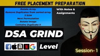 DSA Grind Session -1 | Data Structures & Algorithms | Interview Preparation | Placement 2022