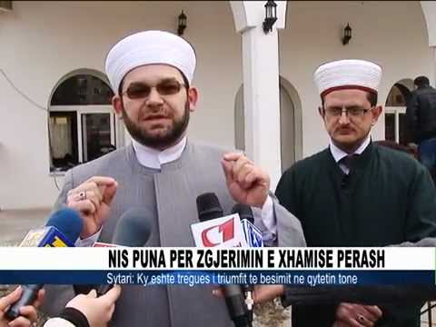 Myftinia Shkoder, 2 mars 2012 - Themelet per zgjerimin e xhamise Perash.mpg