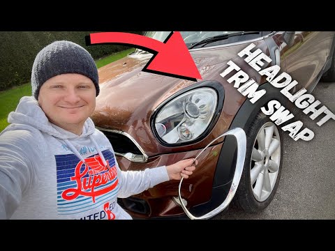 Mini Paceman R61 How to swap the headlight trims or remove them - I went Black Also R60 Countryman