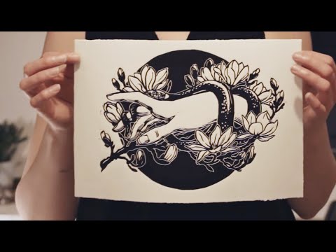 Linocut Printmaking Process by Maarit Hänninen