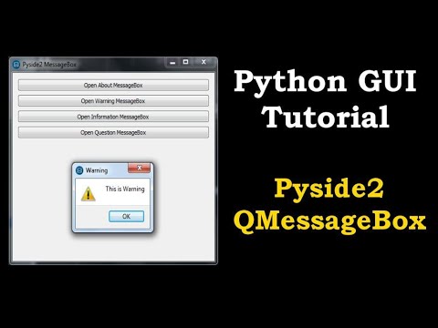 Python Tutorial Creating Qmessagebox With Pyside2