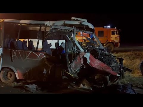 Семеро погибших в ДТП с автобусом на Урале. Real Video