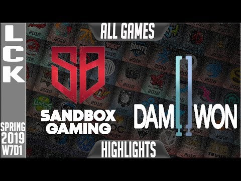 SB vs DWG Highlights ALL GAMES | LCK Spring 2019 Week 7 Day 1 | Sandbox Gaming vs Damwon Gaming
