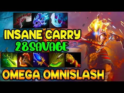 OMEGA OMNISLASH - INSANE CARRY JUGGERNAUT - EASY 28 SAVAGE - DOTA 2 GAMEPLAY