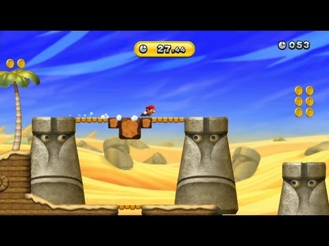 New Super Mario Bros. U -- Stone-Eye Desert Dash (Gold Medal)