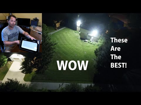 ✅ Light Up The Backyard!  11000lm 100w LED Floodlight -  Unboxing, Install and  Review - Olafus