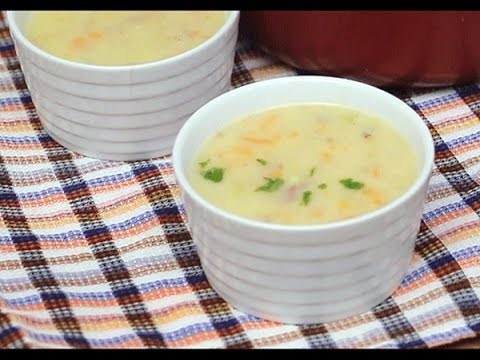 شوربة البطاطس باللحم المدخن والكريمة بالفيديو