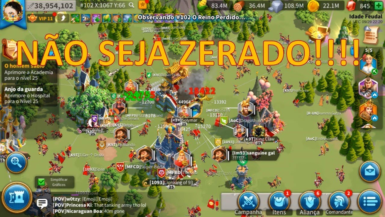 Como não ser zerado - aprendendo com os erros do Solymar - Rise of Kingdoms