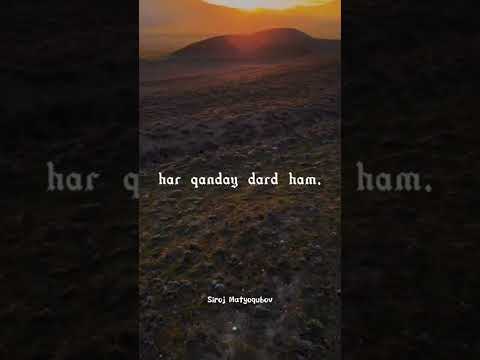 Hammasi vaqtincha har qanday baxt ham, har qanday dard ham. ➥ Siroj Matyoqubov 📣