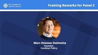 Marc Etienne Ouimette (Framing Remarks) - TCIS AI Infrastructure & Governance Policy in Canada Event