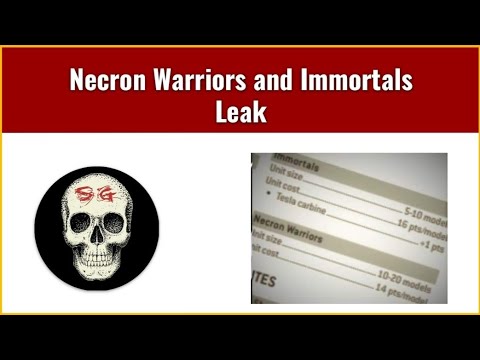 Necron Warriors and Immortals points leak (Chapter Approved) - Commentary and opinion