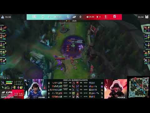 CHAD Doinb kills Rookie in 1v2 (LNG vs V5)