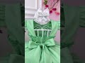 Vestido Infantil Verde Cinto de Pérolas Casamento Luxo