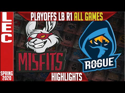 MSF vs RGE Highlights ALL GAMES | LEC Spring 2020 Playoffs Loser Bracket R1 | Misfits Gaming vs Rogu
