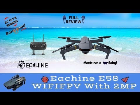 Eachine E58, REVIEW & FLIGHT TEST of this baby Mavic pocket drone !