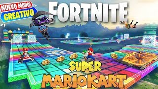 super mario kart carrera arcoiris en fortnite modo creativo codigo mapa - codigos de parkour fortnite modo creativo