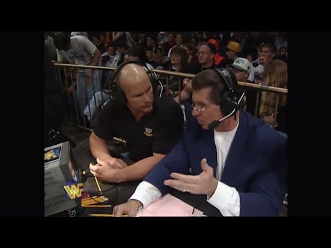 Stone Cold Steve Austin Threatens Vince Mcmahon On Commentary Debut WWE Raw 7-1-1996