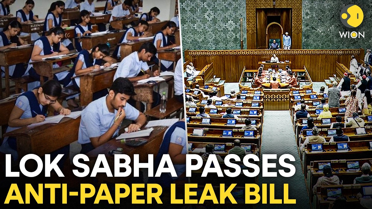 Lok Sabha Passes Tough Anti-Paper Leak Bill: 10-Year Jail, Rs 50 Lakh Fine | WION Originals