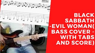 Black Sabbath - Evil Woman (Bass cover w/ TABS and SCORE)