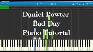 Daniel Powter - Bad Day Piano Tutorial How to play on piano