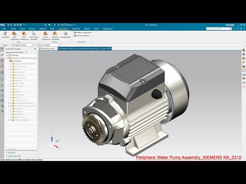 Peripheral Water Pump Assembly Design (Volume-1) | Siemens NX 2212 Tutorial (Complete Walkthrough)