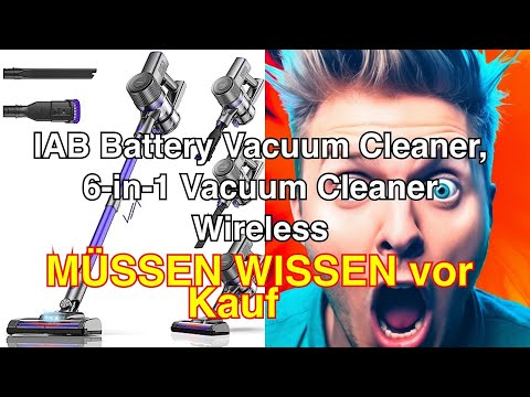 IAB Battery Vacuum Cleaner - 6-in-1 Wireless Vacuum Cleaner with 20000Pa Suction Power