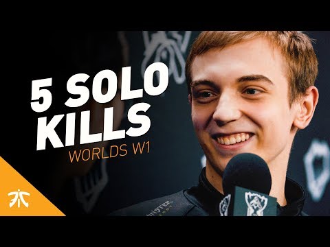 CAPS GETS 5 SOLO KILLS! | Fnatic Highlights (Worlds W1)