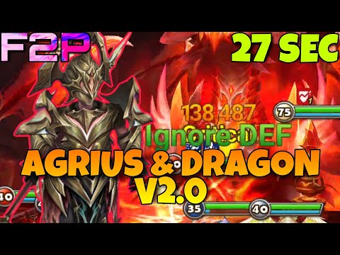 AGRIUS VS DRAGON V2.0 !!! DRAGON ABYSS HARD SPEED TEAM SUMMONERS WAR