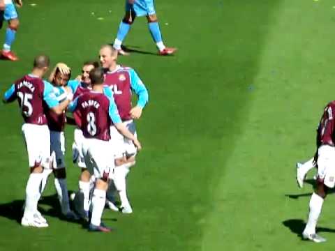 Nolberto Solano scores a great free kick for West Ham against Aston Villa