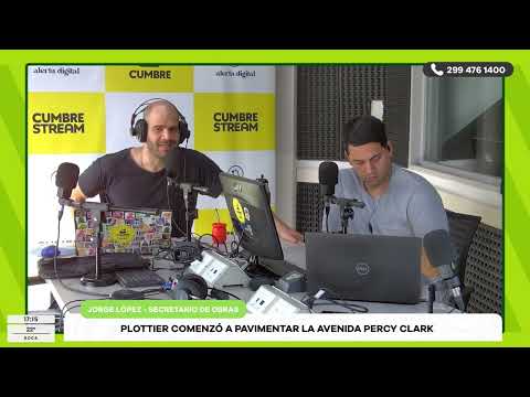 PLOTTIER COMENZÓ A PAVIMENTAR LA AVENIDA PERCY CLARK | MAS VALE TARDE