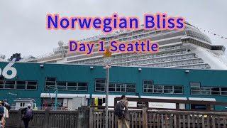 Norwegian Bliss Alaskan Cruise-Day 1 Leaving Seattle 