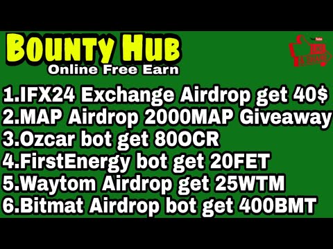 6 Airdrop @IFX24(40$),@MAP,@OCR(80),@FET(20),WTM(25),@BMT(400)