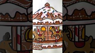 You’ve never seen a gingerbread carousel like this before! 🎠✨ #coloringbookforadults #relaxing