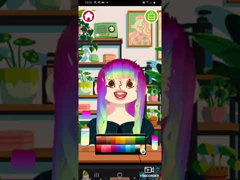 arrumando o cabelo no salão de beleza(Hair salon 4)