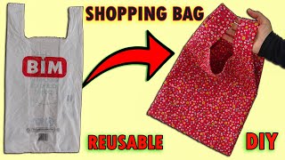 DIY FABRIC SHOPPING BAG (ENVIRONMENTAL PROTECTION PROJECT) / Reusable 