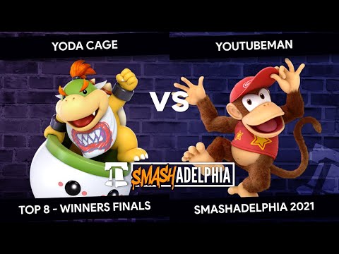 Smashadelphia 2021 - Yoda Cage (Bowser Jr.) vs YoutubeMan (Diddy Kong) - Top 8 - Winners Finals