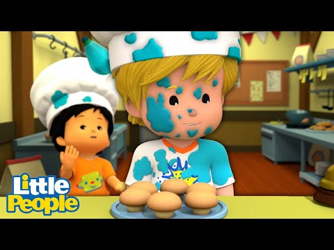 Eddie Makes a Mess in the Kitchen | 2 Hours of Preschool Learning | Little People – Fisher Price - Kids TV Series, Kingdom Kids Zone - Little People - Fisher Price