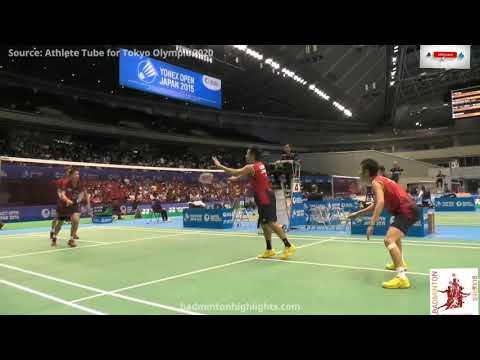 KOREA VS JAPAN NICE CAMERA ANGLE MENS DOUBLES BADMINTON