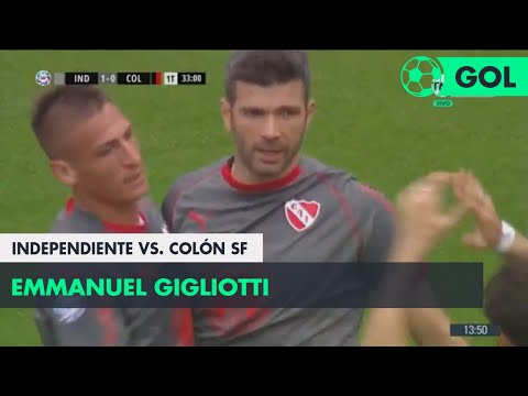 Emmanuel Gigliotti (1-0) Independiente vs Colón SF | Fecha 5 - Superliga Argentina 2018/2019