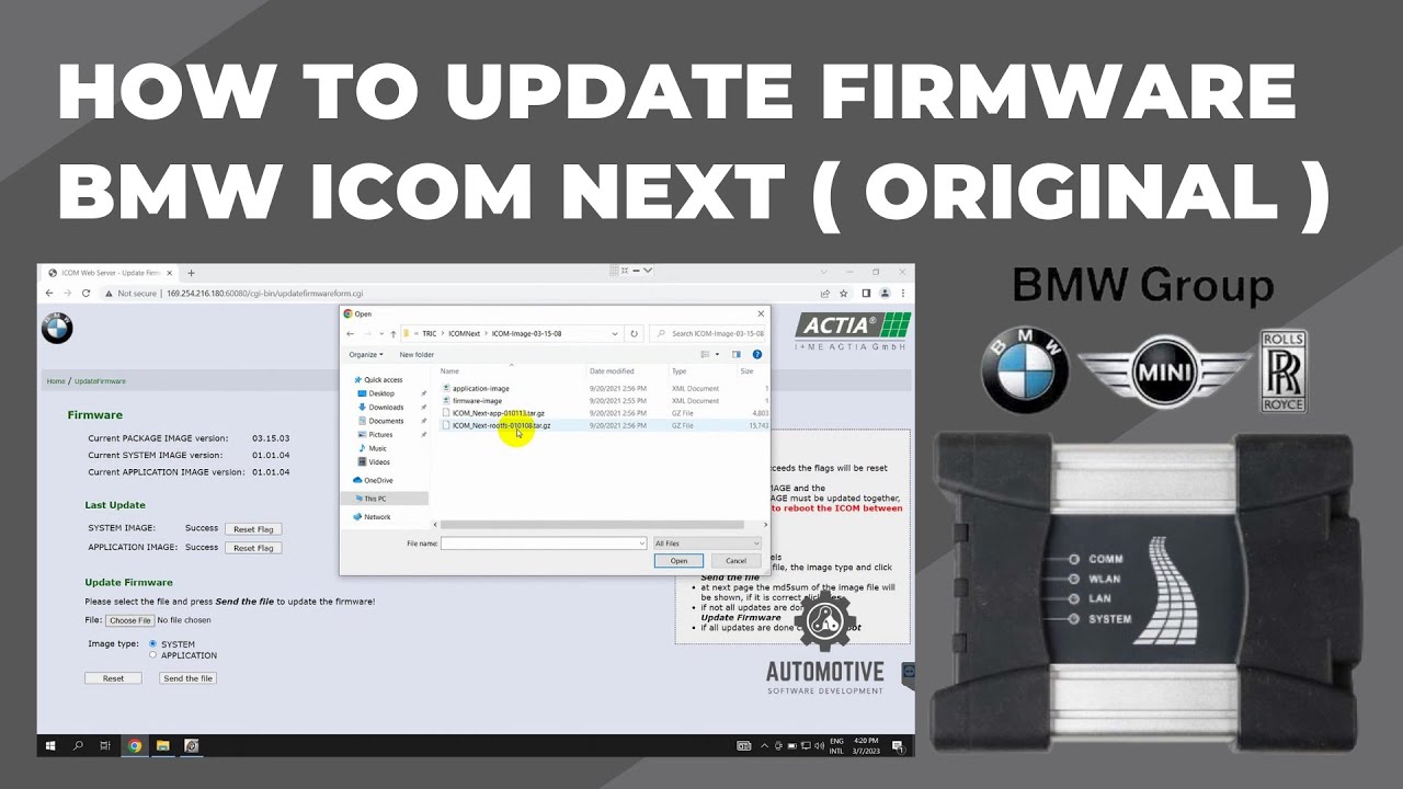HOW TO UPDATE FIRMWARE BMW ICOM NEXT ( ORIGINAL )