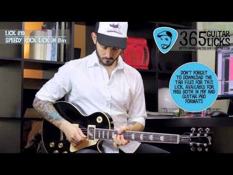 Lick 219/365 - Speedy Rock Lick in Bm | 365 Guitar Licks Project