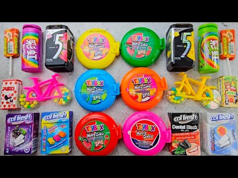 ASMR MENTOS Chewing Gum & Skittles 🍬 Big Babol & Sticky Sounds (No Talking)