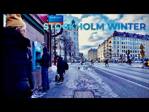 Stockholm Walk 🇸🇪 | Kungsholmen to the Waterfront • January Morning Walk (4K) 