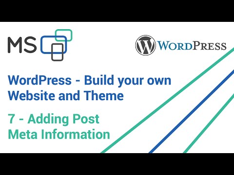 Wordpress Custom Theme and Website 7 Adding and styling Post Meta Information