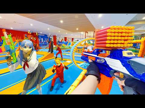 Nerf War | Amusement Park Battle 142 (Nerf First Person Shooter)