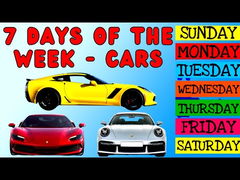 Learn 7 days of the Week with sports cars | Best Video | Toddlers | KG | Pre KG | Song | Rhymes