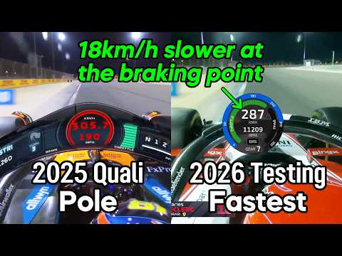 A whole new game: 2026 Bahrain testing P1 vs 2025 pole lap